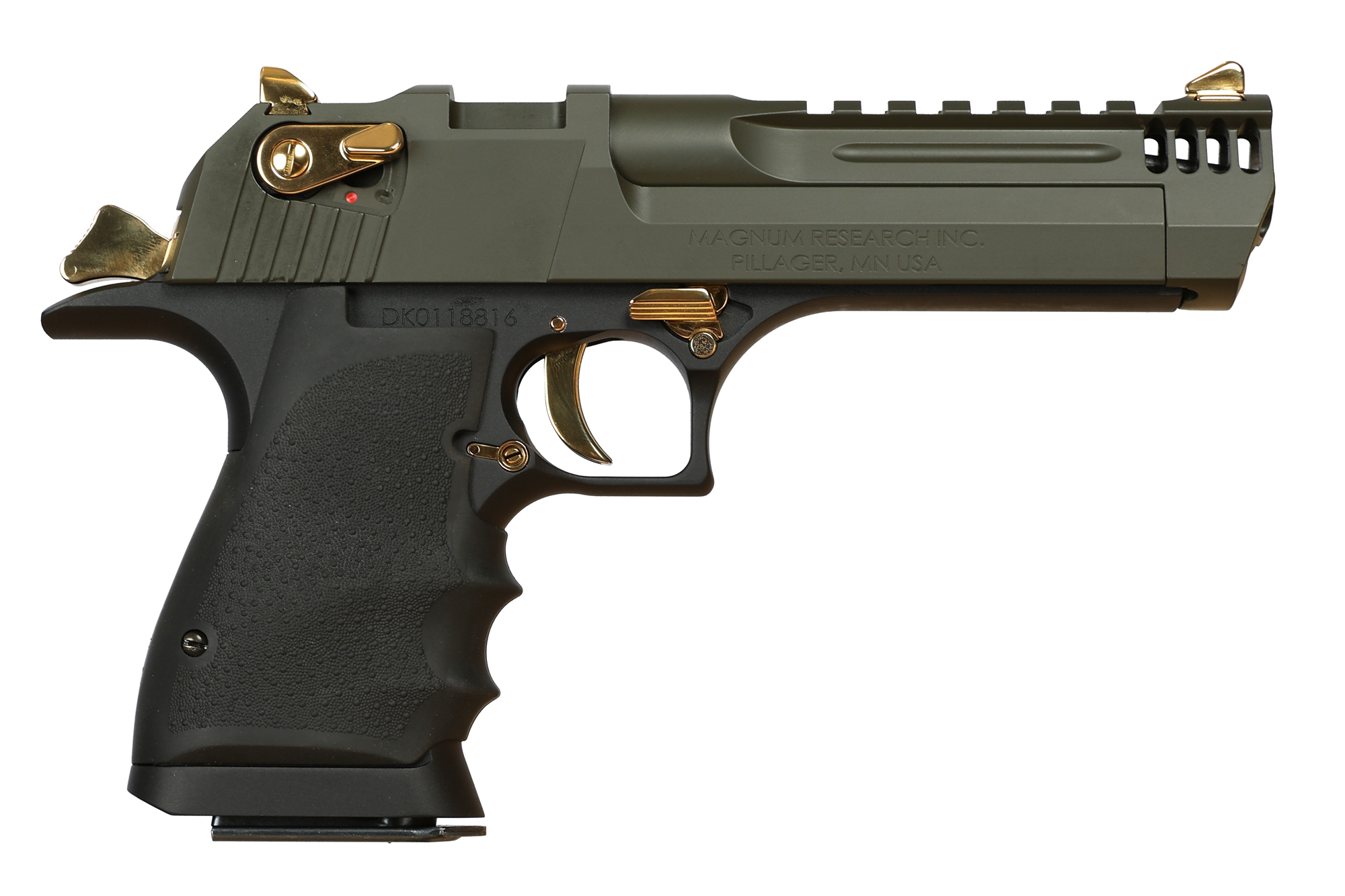 Magnum Research Desert Eagle L5 .50 AE 5″ Black/Green